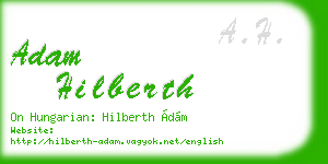 adam hilberth business card