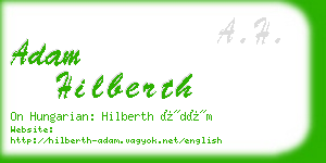 adam hilberth business card